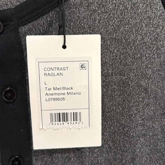 Theory Black and Gray Long Sleeve Tee - Picture 4 of 5